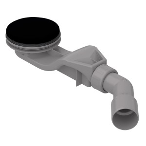 Bette Ablaufgarnitur Solid 30, grau, ohne Deckel, für Duschabläufe.