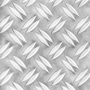 Strukturblech aus Aluminium mit Riffel-Prägung, 600x2000x2,5 mm.