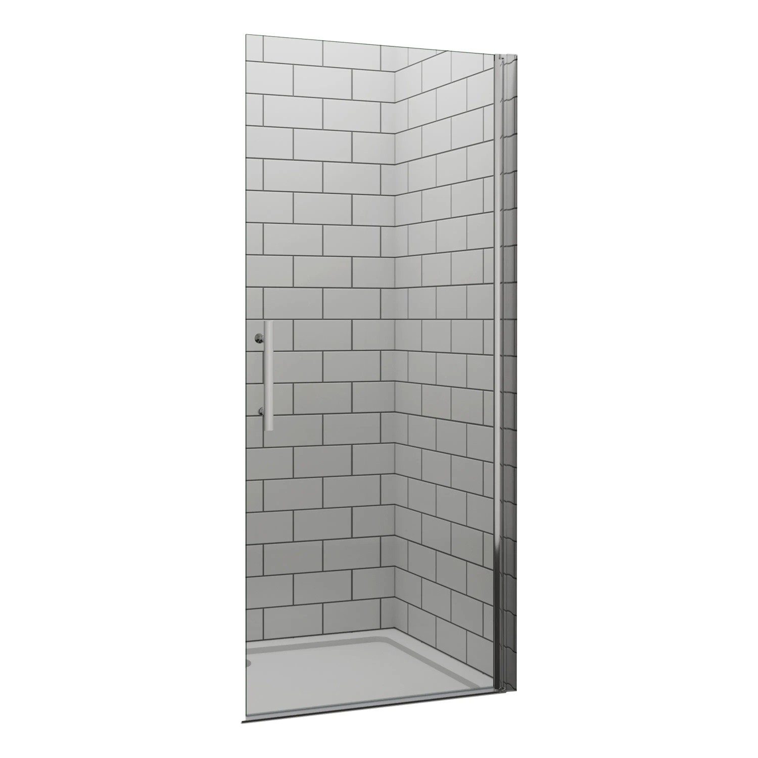 Duschparadies 100x185cm Walk-In Duschabtrennung Drehbar Duschwand 6mm Nano-ESG Duschkabine