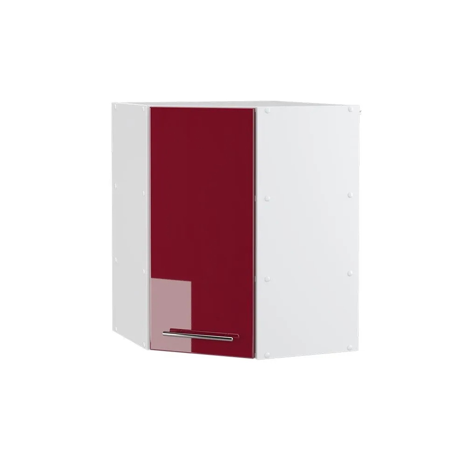 Vicco Eckhängeschrank Fame-Line Küchen-Eckschrank Bordeaux Hochglanz Weiß 57 cm