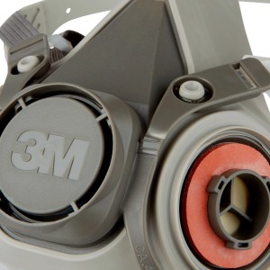 3M Maske 6200 PRO A2P3, graue Halbmaske für Atemschutz mit Filtern.