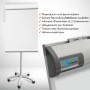 Mobiles KARAT Flipchart Piranha mit Rollen und Whiteboard-Oberfläche für Büro und Präsentation.