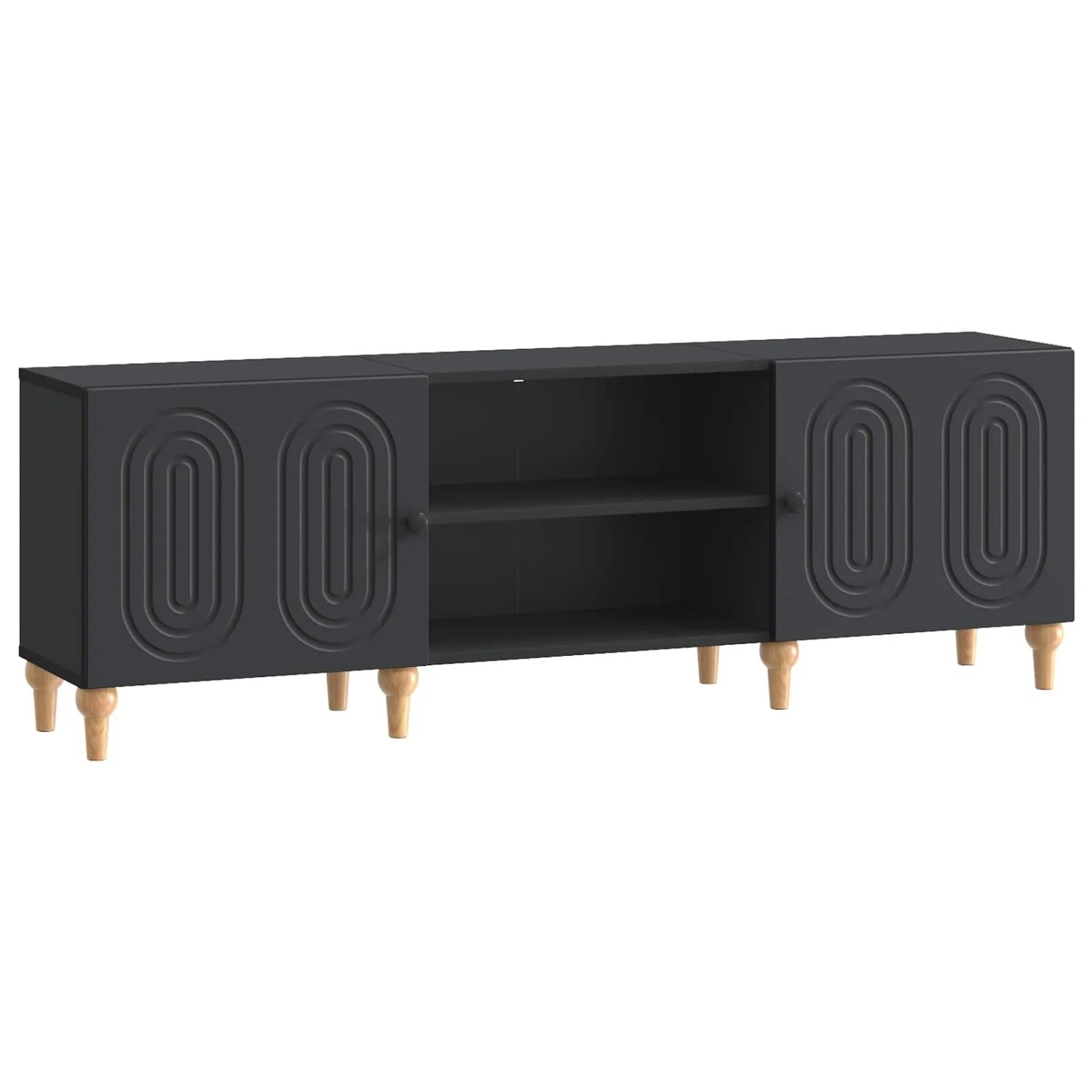 vidaXL TV-Schränk Schwarz 150 x 31 x 50 cm Holzwerkstoff 894226