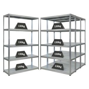 PROREGAL Mega Deal 4x Schwerlastregal Steel Eagle HxBxT 180x120x40 cm Fachlast 130kg Verzinkt
