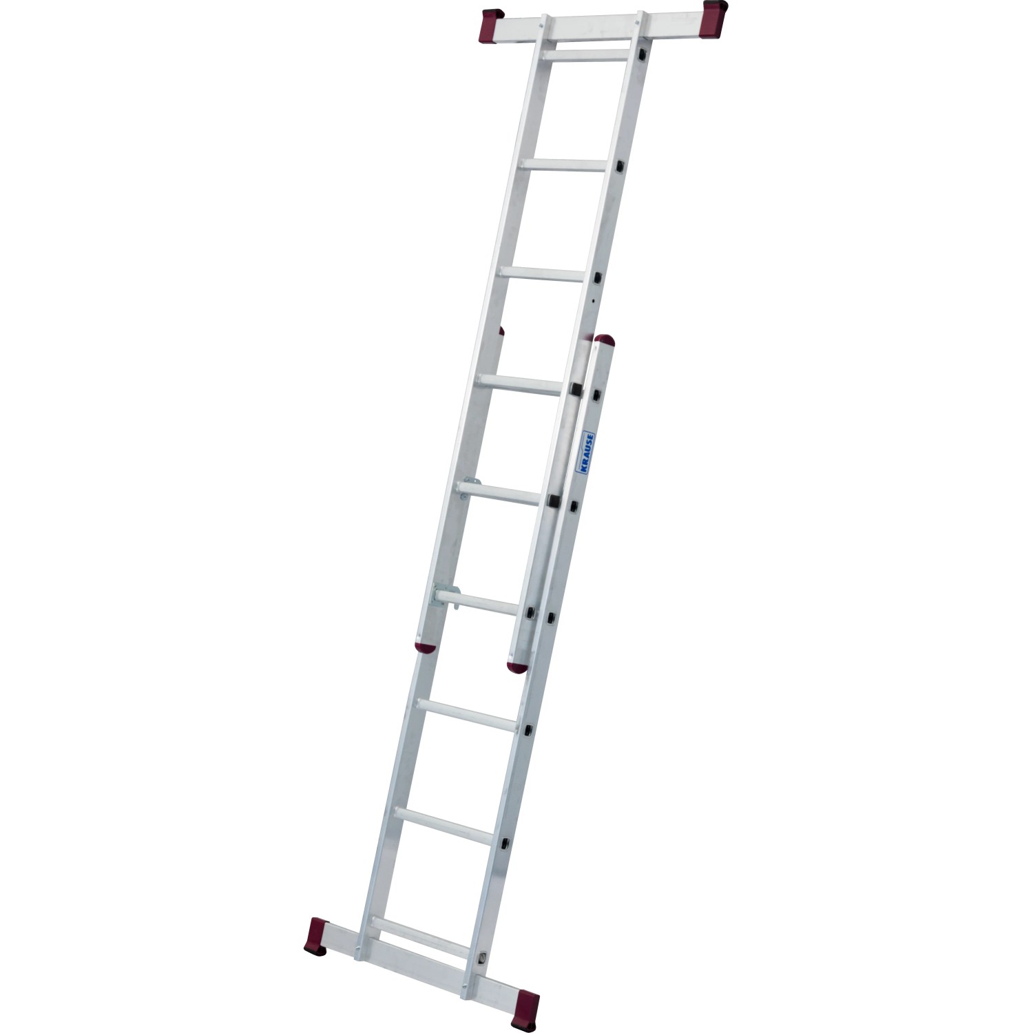 Krause Corda Leiter-Gerüst, 2x6 Sprossen, aus Aluminium, vielseitig einsetzbar als Anlegeleiter oder Arbeitsbühne.