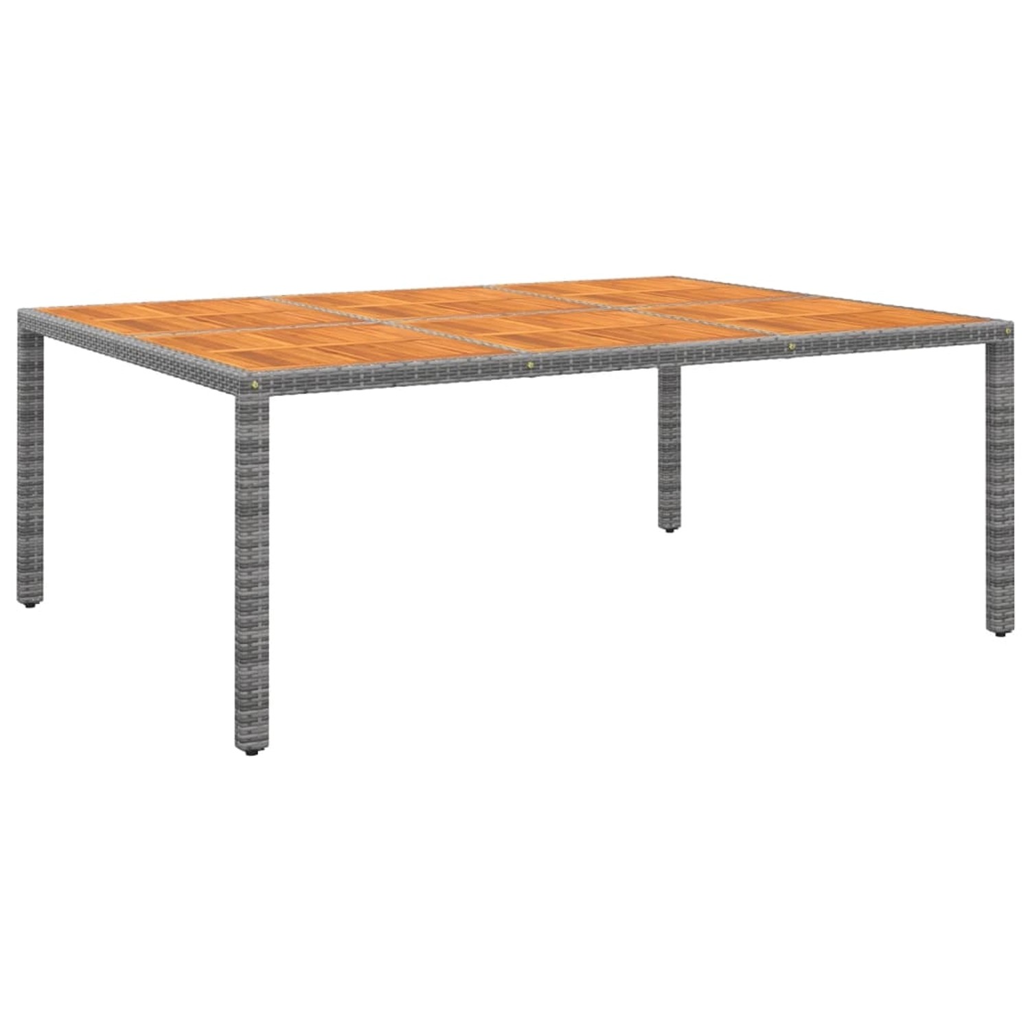 vidaXL Gartentisch 200x150x75 cm Akazienholz und Poly Rattan Grau 310591 günstig online kaufen
