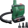 Bosch Akku-Luftpumpe EasyInflate 18V-500 mit Schlauch und Düsen für Luftmatratzen.