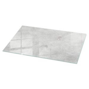Tulup Tischplatte Betonstruktur mit Kratzern Glastischplatte 120x60 cm Grau Tischplatte Rechteckige Glasplatte für Tisch Tischplatte aus Glas