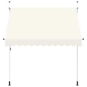 vidaXL Einziehbare Markise Handbetrieben 250 cm Cremeweiß 143695