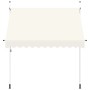 vidaXL Einziehbare Markise Handbetrieben 250 cm Cremeweiß 143695_3