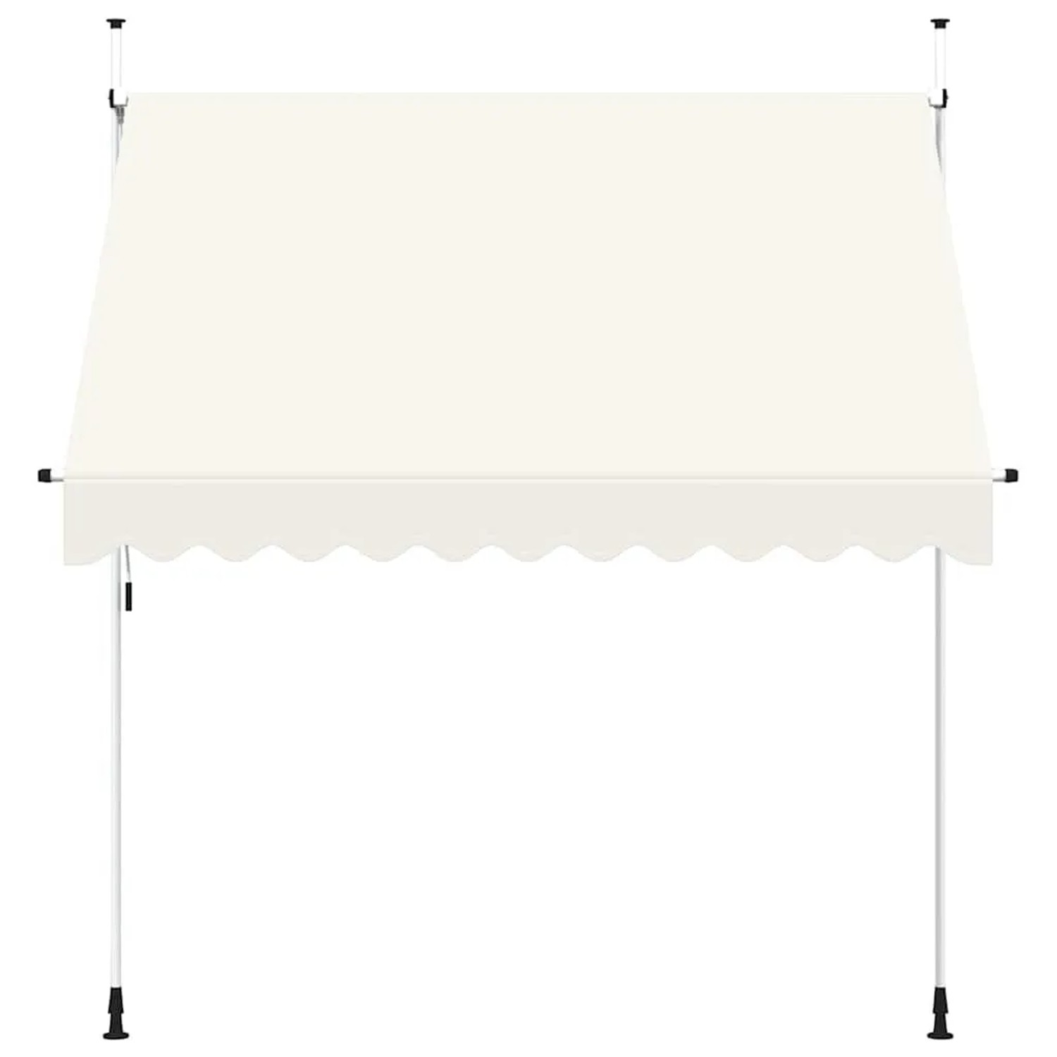 vidaXL Einziehbare Markise Handbetrieben 250 cm Cremeweiß 143695_3