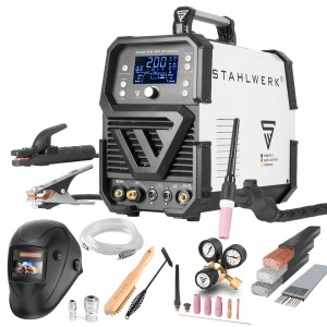 STAHLWERK Schweißgerät AC DC WIG 200 ST Digital Vollausstattung mit Zubehör.