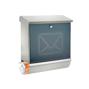 Burg Wächter Briefkasten Lucca 37130 Ni Letter aus Edelstahl mit Zeitungsbox.