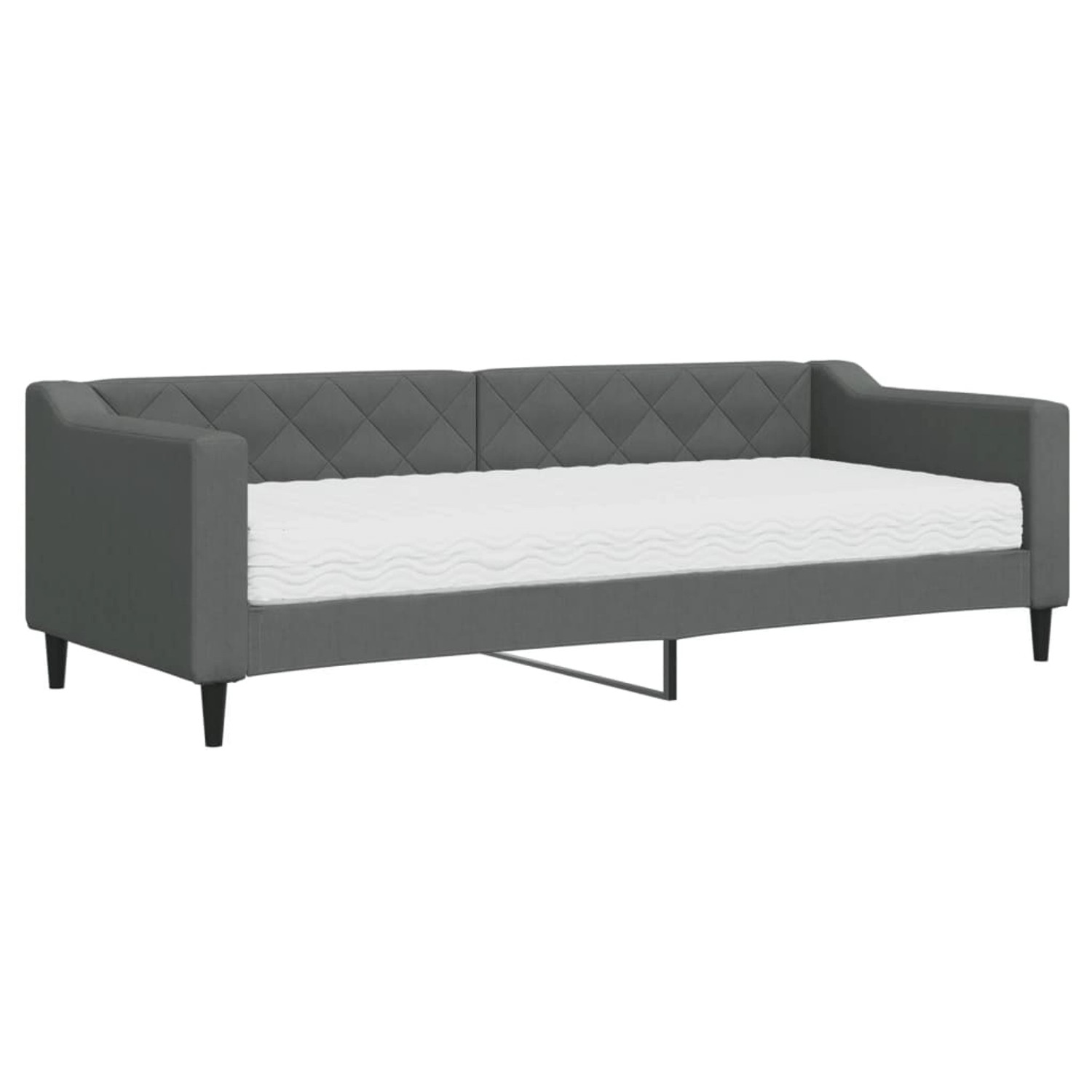 vidaXL Tagesbett mit Matratze Dunkelgrau 80x200 cm Stoff1847438