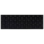Schwarze vidaXL Stufenmatte aus Gummi, 25x75 cm, 10er Set für Treppen.
