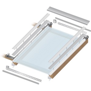 Hohlkammerplatte Thermo 25 mm Sun Weiß/Opal, Kunststoffbedachung für z.B. Terrassenüberdachungen.
