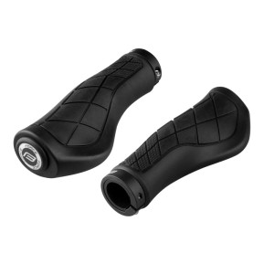 Schwarze Force Troy Fahrradgriffe mit Arretierung für Lenkerzubehör.