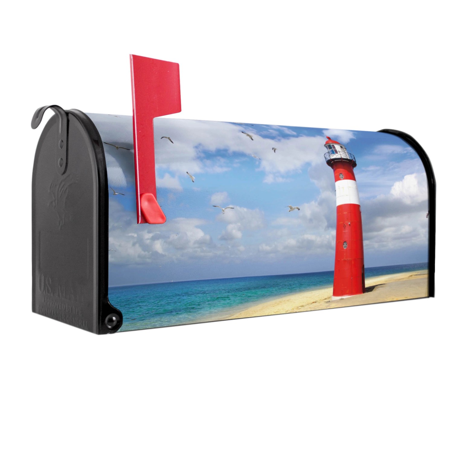 Banjado Amerikanischer Briefkasten Schwarz 48x22x16cm US Mailbox Letterbox günstig online kaufen