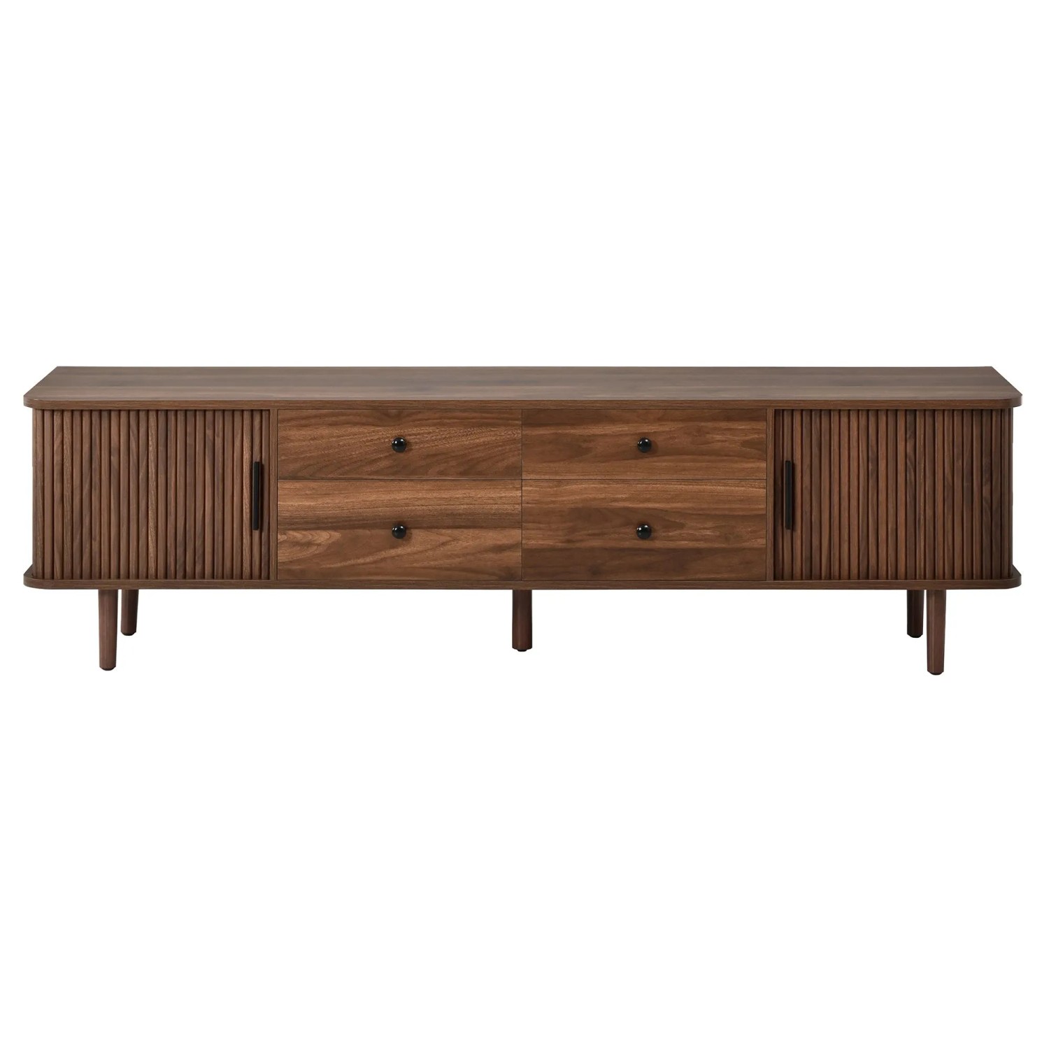 Merax TV Lowboard 165 cm 4 Schubladen 2 Schiebetüren Stauraum