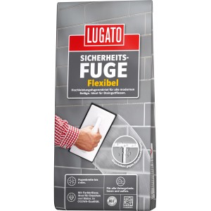Lugato Sicherheitsfuge Flexibel Anemone, 5kg Sack. Fugenmörtel für Fliesen, wasserabweisend.
