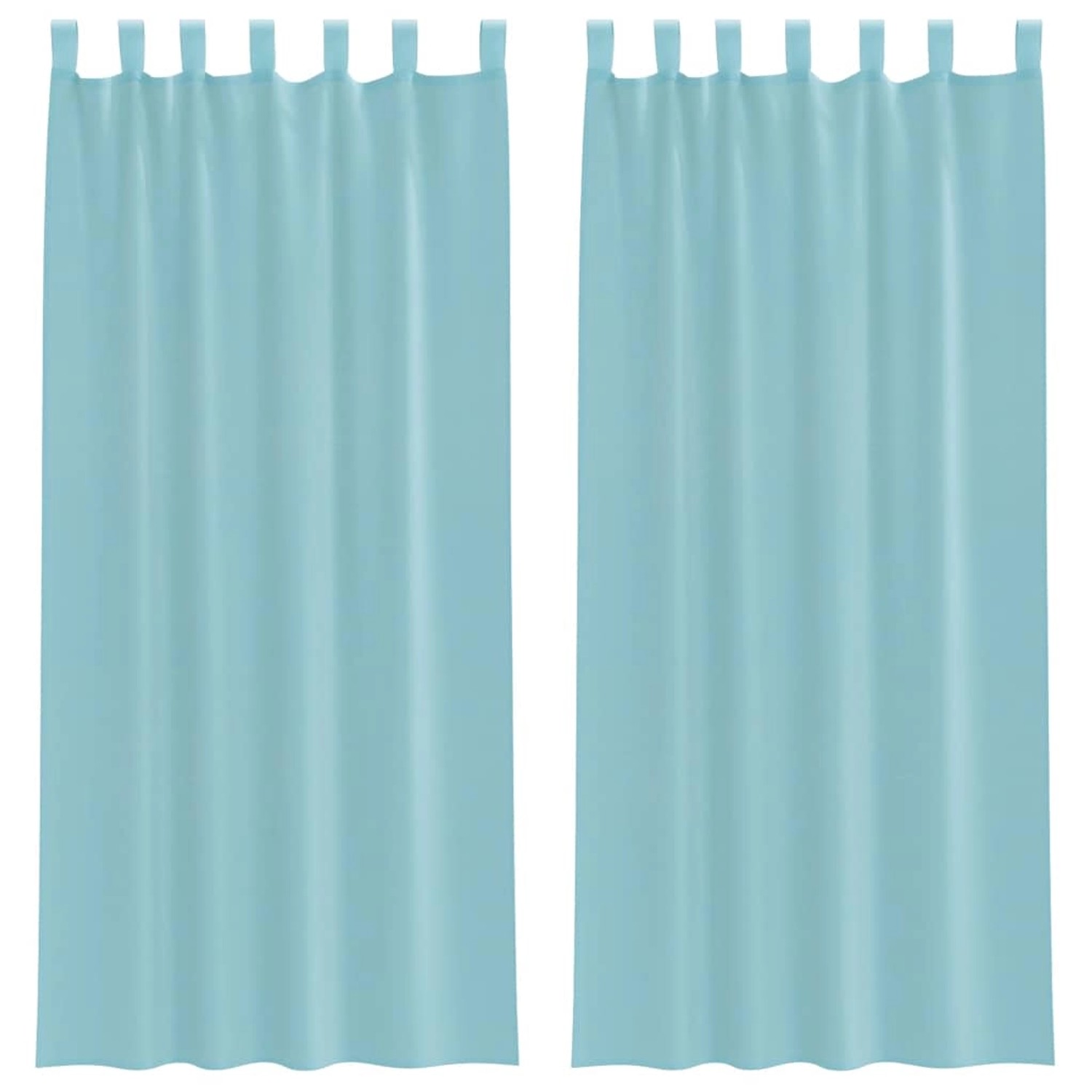 vidaXL Voile Vorhänge mit Stangentaschen 2 Stk Türkis 4102238 günstig online kaufen