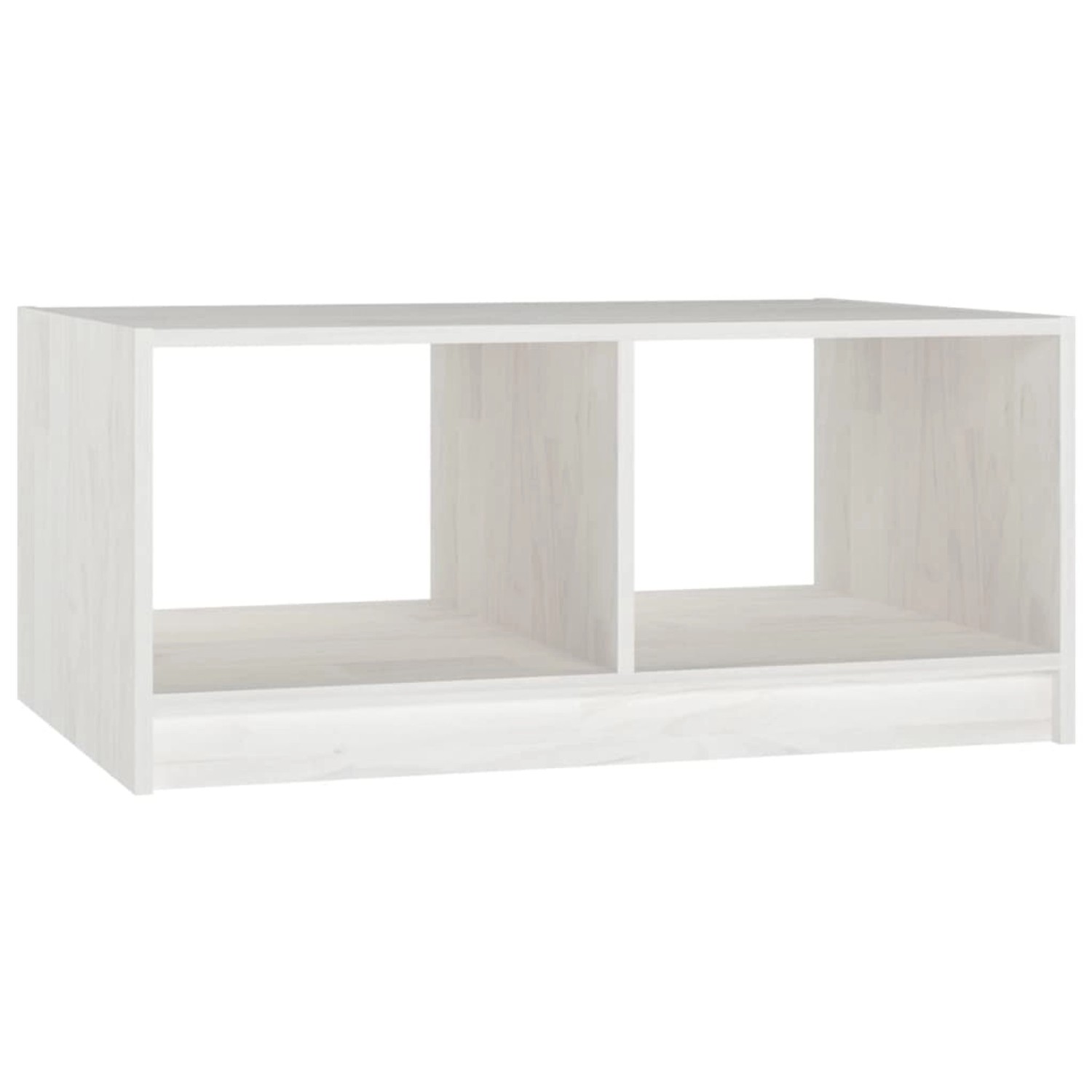 vidaXL Couchtisch Weiß 75x50x33,5 cm Massivholz Kiefer 809907 günstig online kaufen