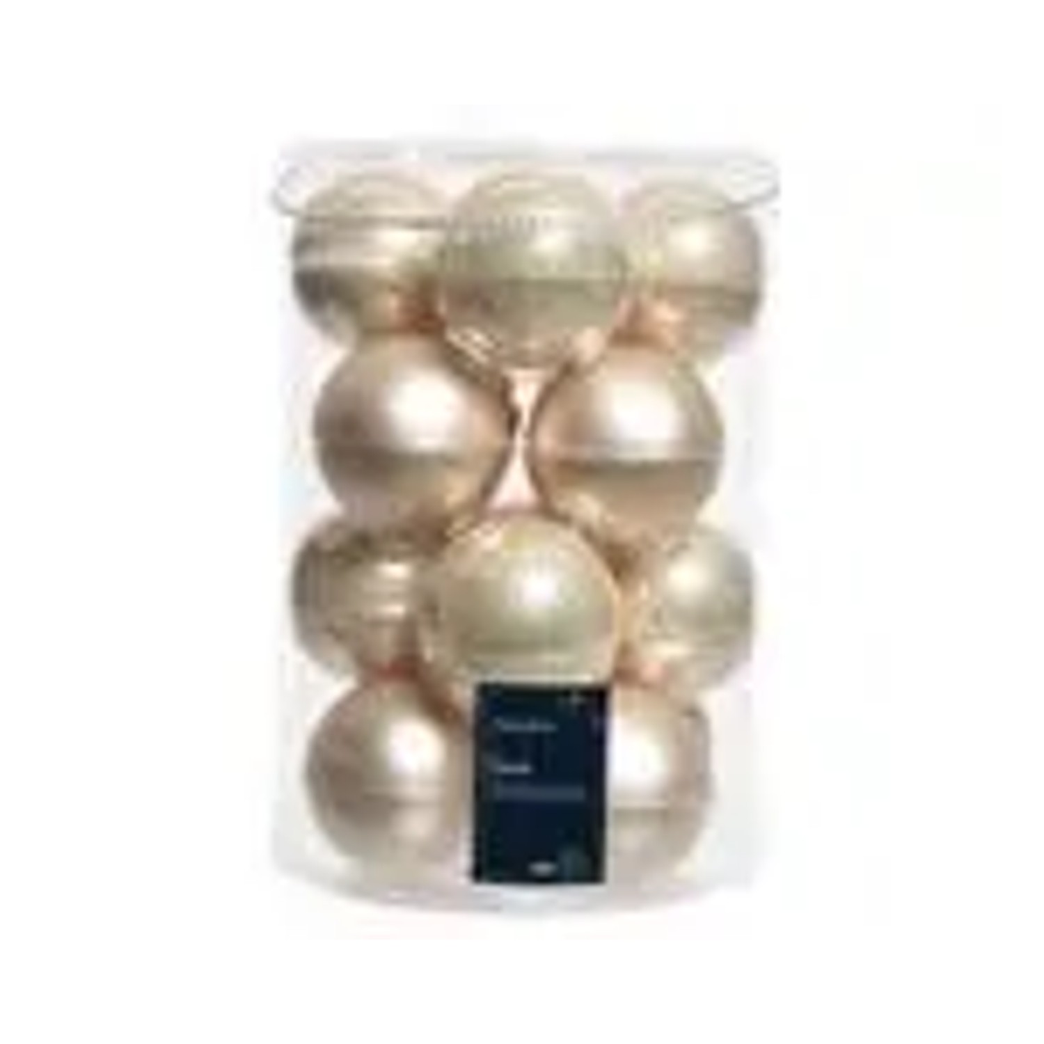 Kaemingk Weihnachtsbaumkugeln Glas  8 cm 16 Stueck Perle