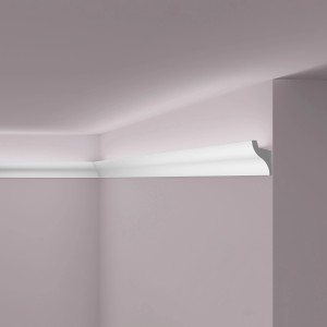 Graue NMC IL3 WALLSTYL Eckleiste für indirekte Beleuchtung, 2 m lang.