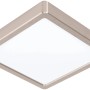 Eckige Eglo LED-Aufbauleuchte Fueva-Z in Weiß/Nickel, 16,5W, für Smart Home.