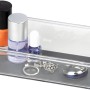Wenko Schubladeneinsatz Long S, 18,5x4,5x9cm, transparent, mit Nagellack und Schmuck befüllt.