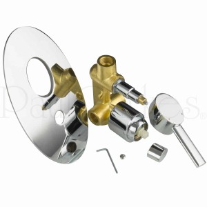 PaulGurkes Unterputz Duschsystem Brausegarnitur Oval Set, bestehend aus Armatur, Kopfbrause, Handbrause und Schlauch.