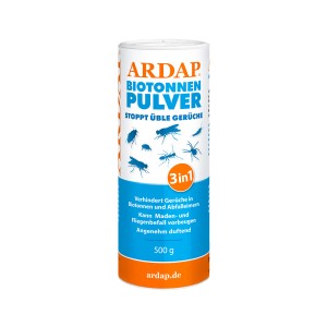 Ardap Biotonnen-Pulver 500g zur Maden- und Geruchsbekämpfung in der Biotonne.