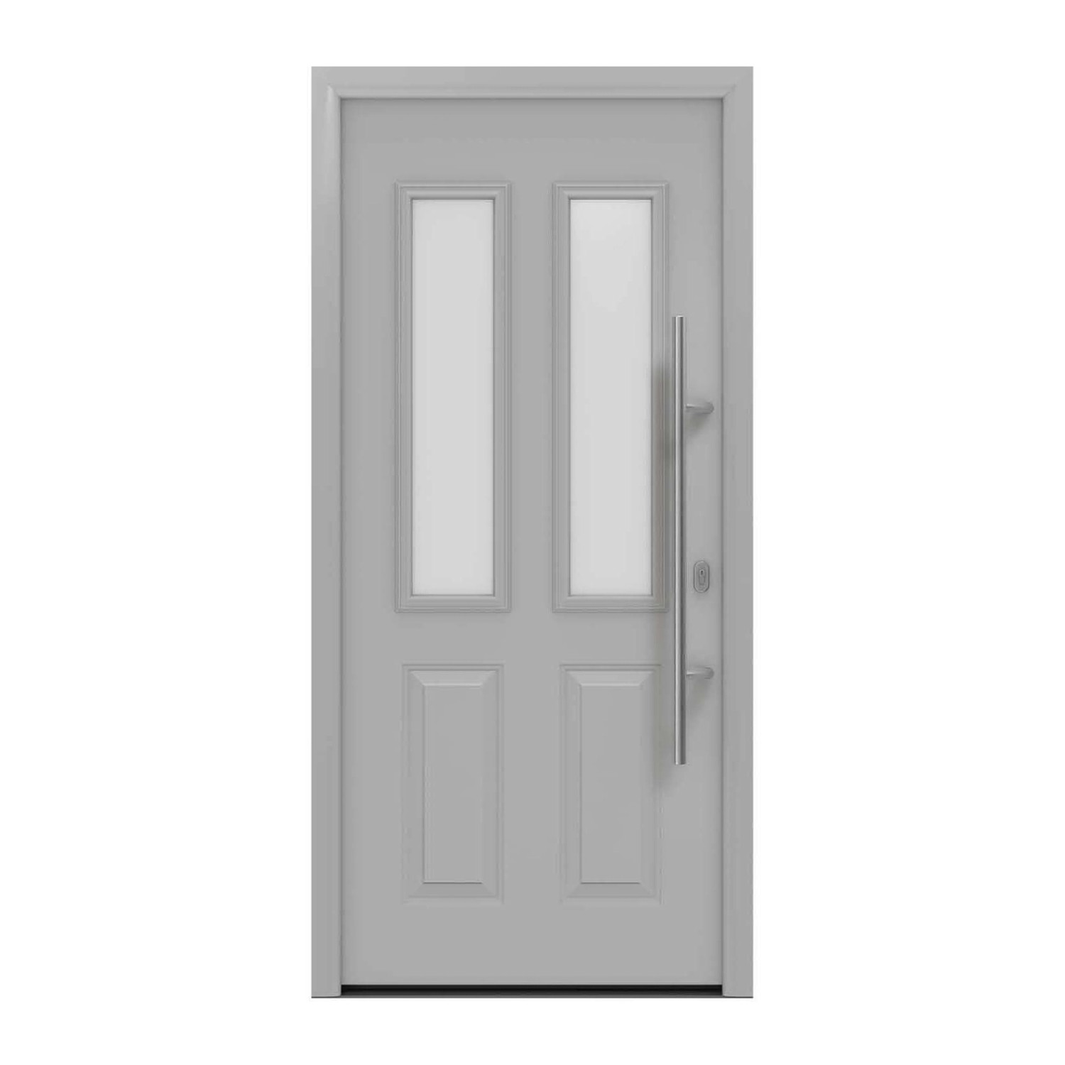EcoStar Haustür Isopro IP 410S Weißaluminium 110 cm x 210 cm DIN R günstig online kaufen