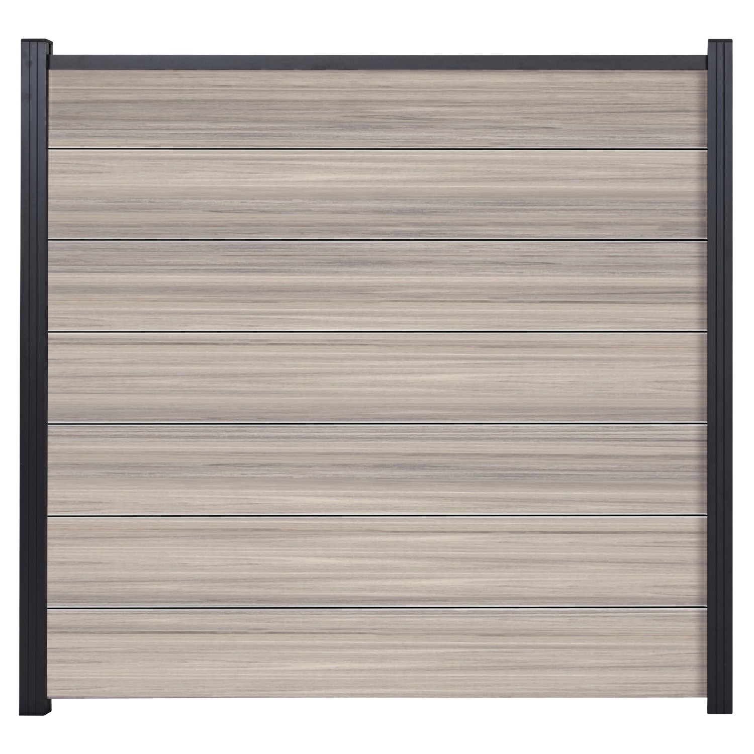 T&J Zaunset Tjörn 7 Lamellen Coextrudiert 179,5 cm x 24,5 cm Amethystgrau günstig online kaufen