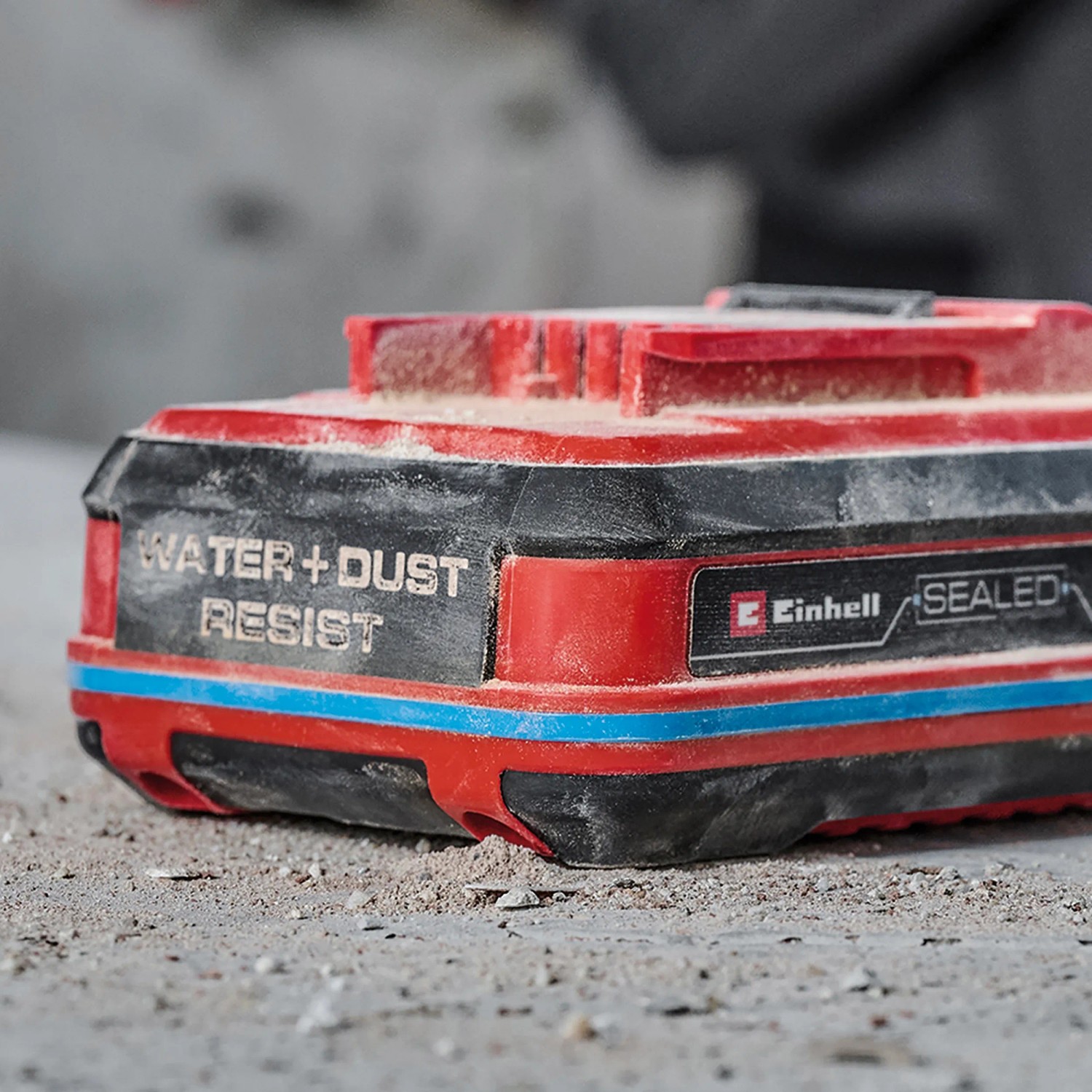 Einhell Akku 18V 3,0 Ah Power X-Change Plus, staub- und wassergeschützt.