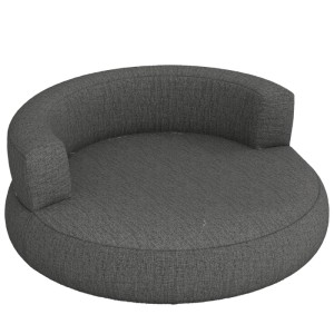 Costway Aufblasbares Sofa Luftsessel mit Abnehmbarem Leinen-Bezug Grau