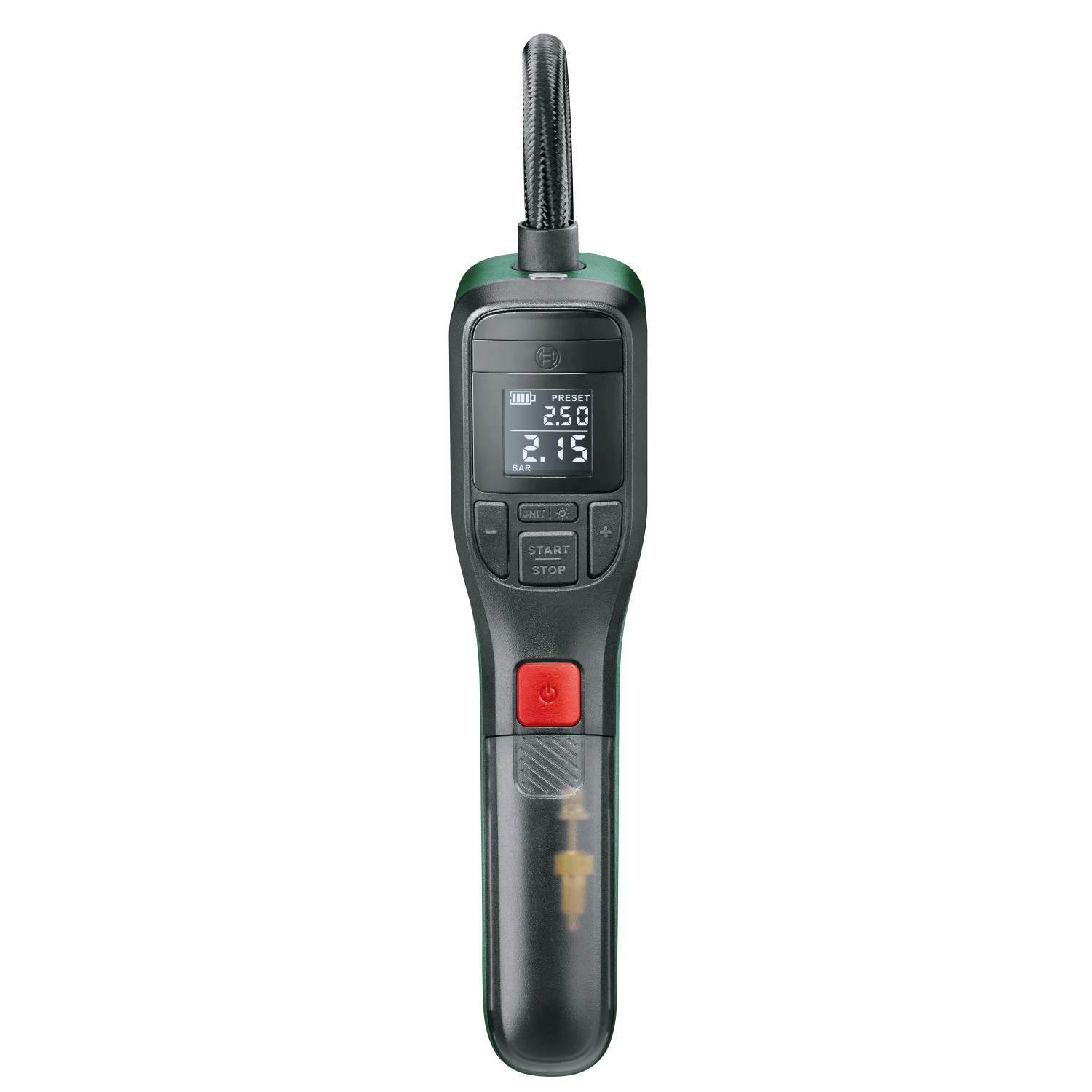 Bosch Easy Pump Akku-Druckluftpumpe: Handliche Pumpe mit Display und Akku für unterwegs.