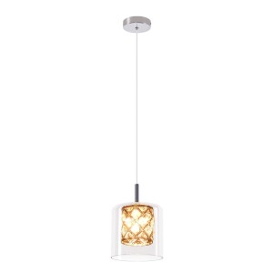 ZMH Pendelleuchte 1 flammig Modern Kristall Glas 120cm Höhenverstellbar G9 Hängeleuchte für Esszimmer Schlafzimmer Bar