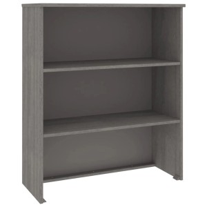 Hellgraues vidaXL Highboard-Oberteil HAMAR aus Massivholz mit 2 Ablagen. Ideal für Kommoden & Sideboards.