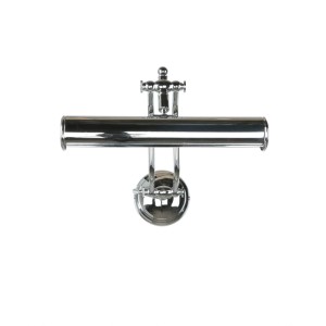 Licht-Erlebnisse Bilderleuchte Echt-Messing E14 30 cm Breit Schwenkarm In Silber