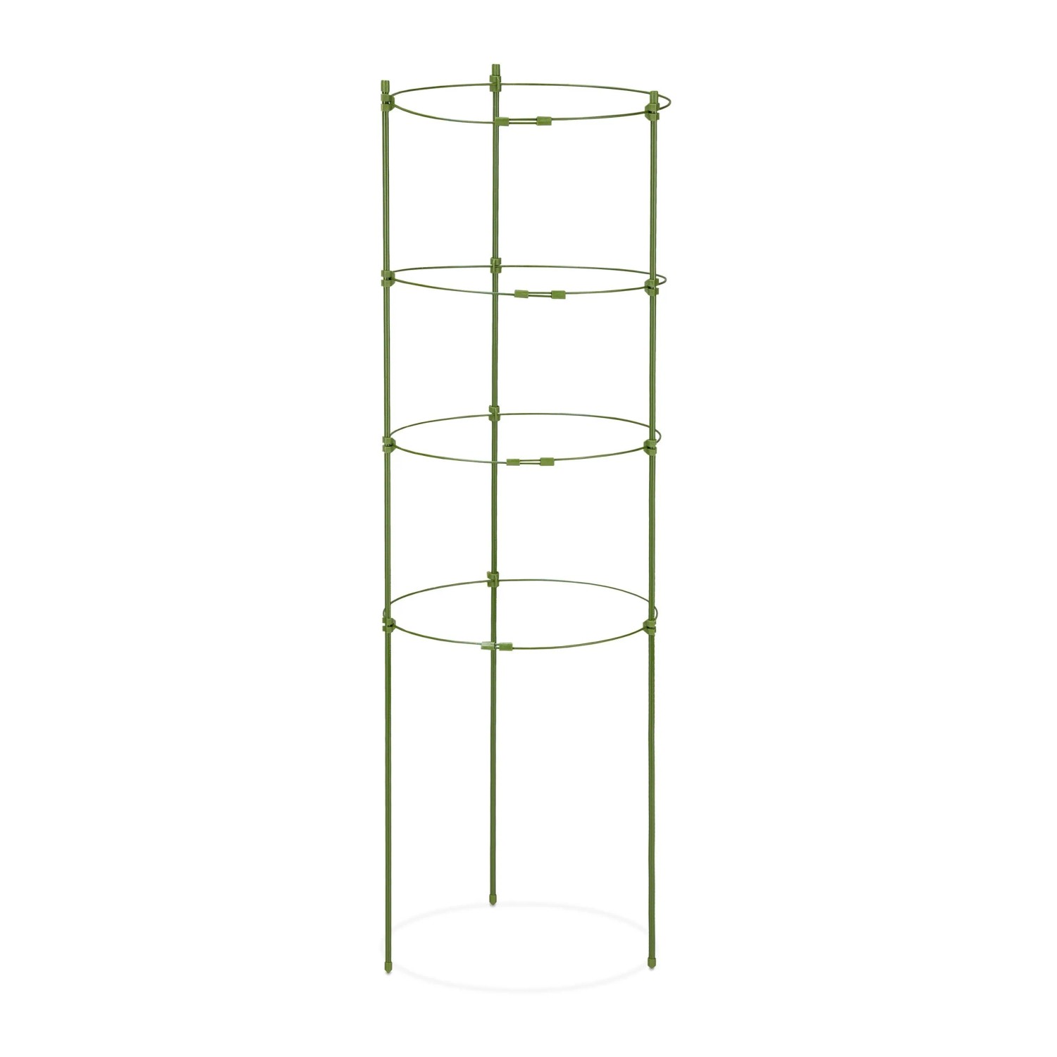 Relaxdays Rankhilfe 5er Set Stahl Kunststoff Grün Höhenverstellbar Faltbar 90 cm x 28 cm 180 g