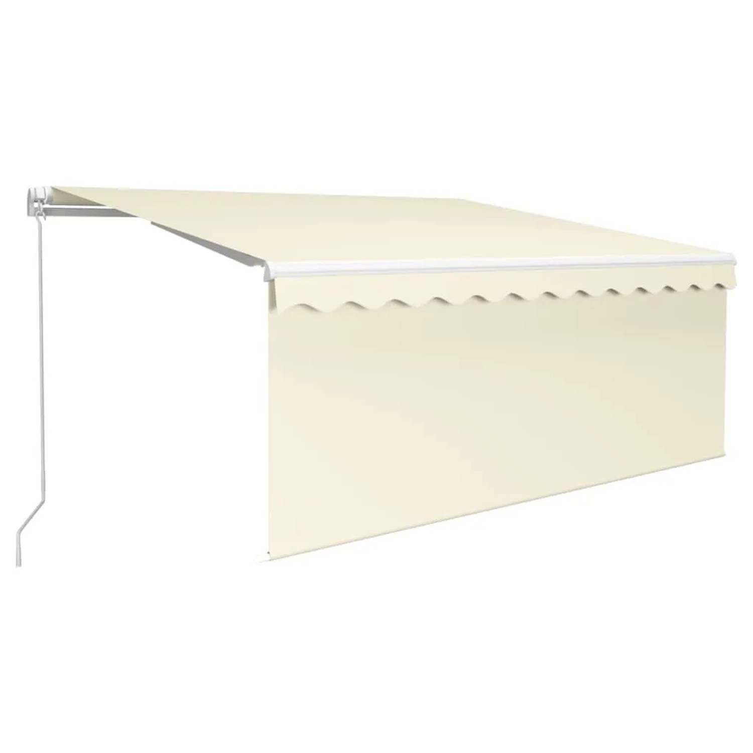 vidaXL Markise Manuell Einziehbar mit Rollo & LED 3,5x2,5 m Creme 3069282