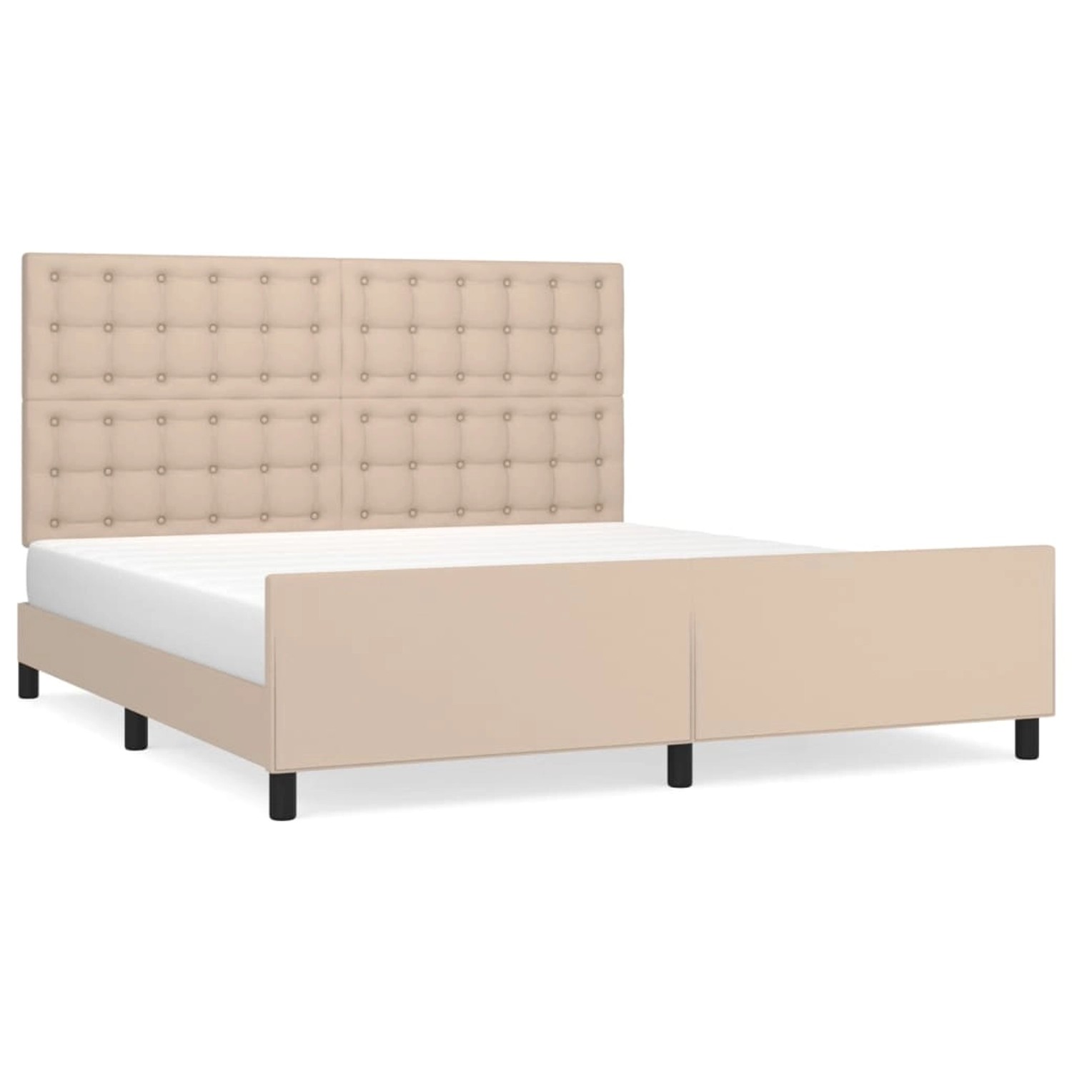 vidaXL Bettgestell mit Kopfteil Cappuccino-Braun 180x200 cm Kunstleder 3125 günstig online kaufen