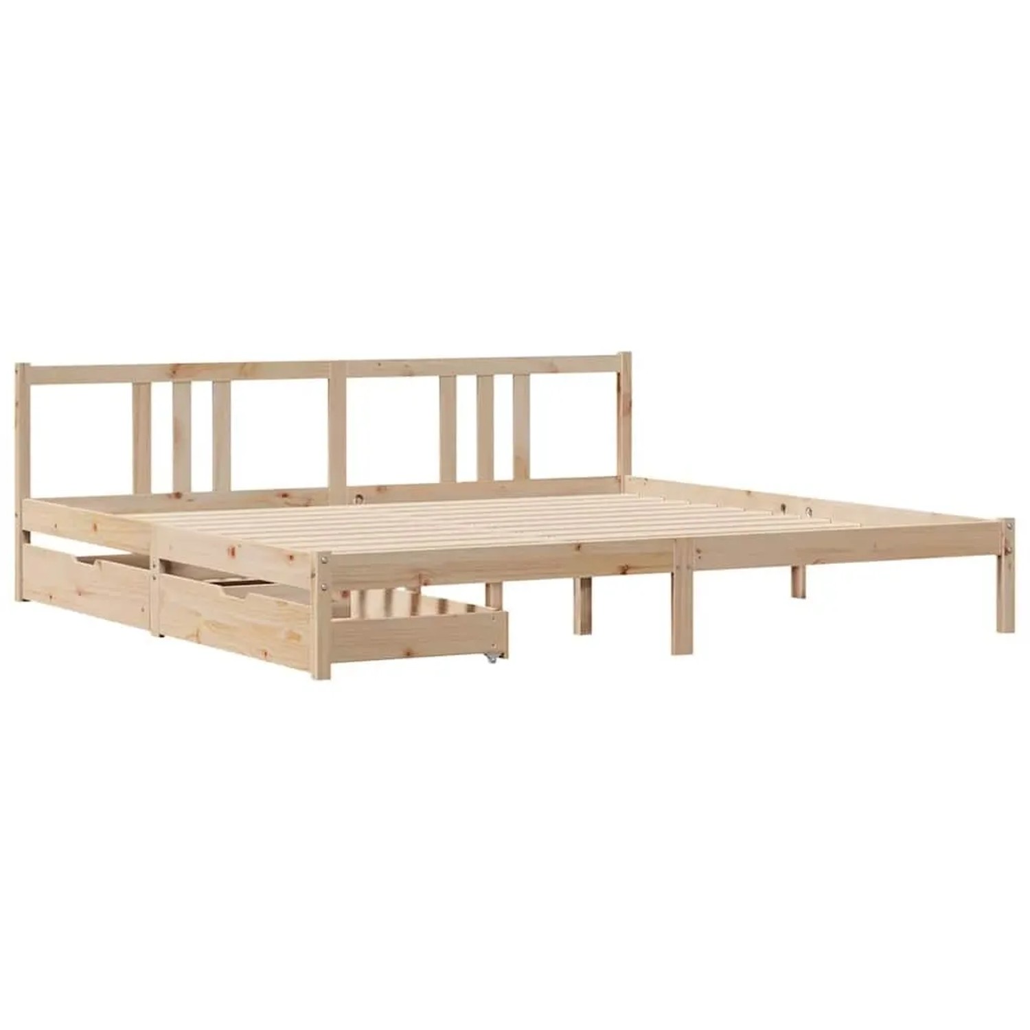 vidaXL Massivholzbett ohne Matratze 200x200 cm Kiefer 3301644 günstig online kaufen