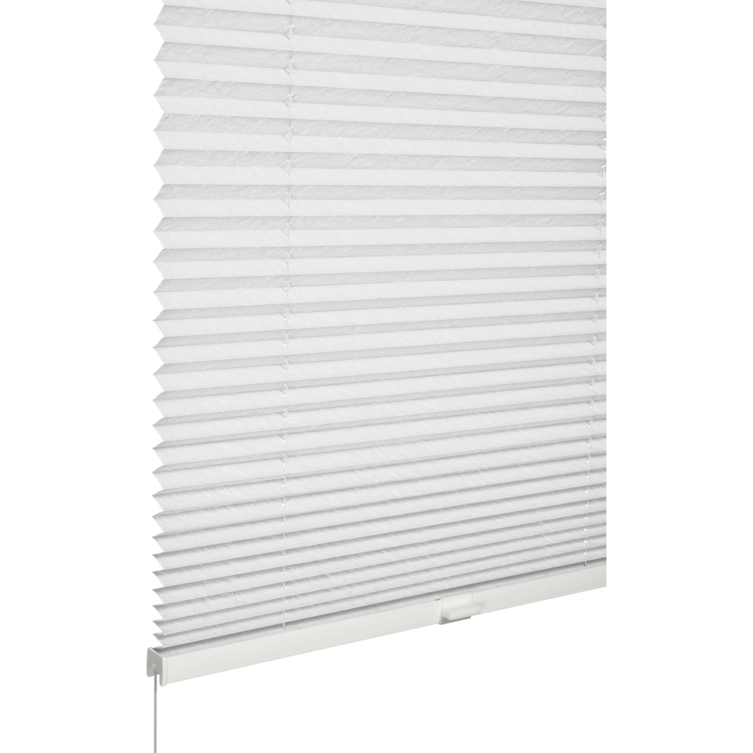 Schöner Wohnen Plissee Milla, 50x130 cm, Weiß, Crush-Optik, für Fenster, blickdicht und lichtdurchlässig.