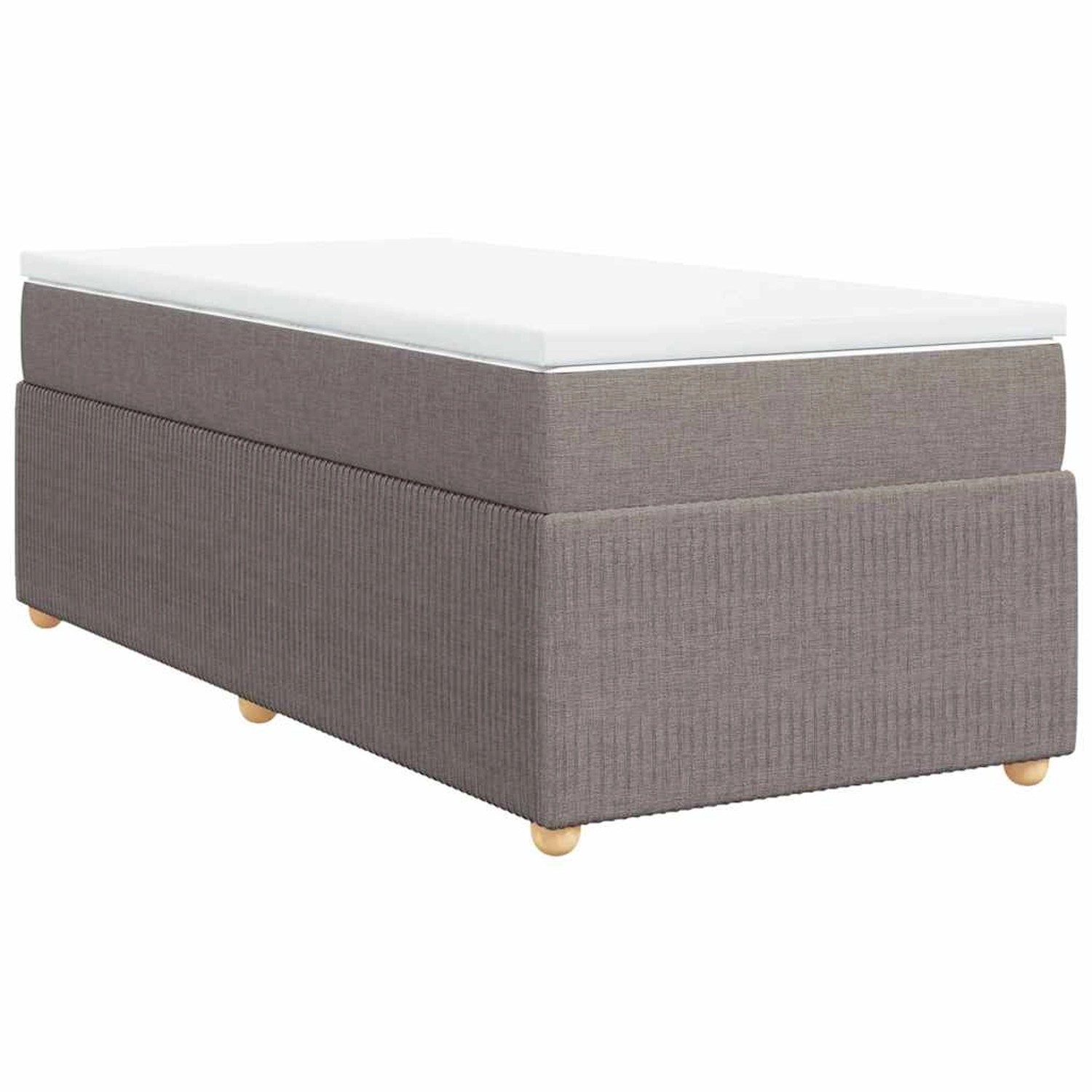 vidaXL Boxspringbett mit Matratze Taupe 90x200 cm Stoff 3285543 günstig online kaufen