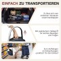 Sekey Einkaufstrolley blau, klappbar mit Kühlfach und Treppensteiger-Funktion.