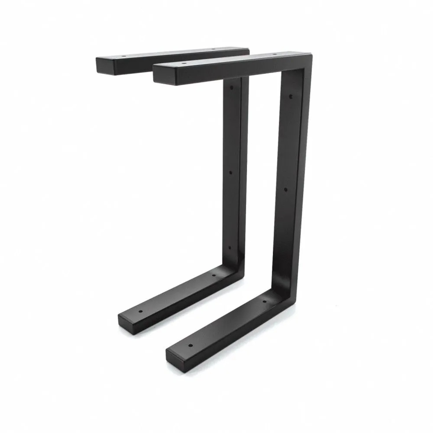 HEVVA Waschtischhalterung LAHN 25 cm Tief 2er Set Schwarz