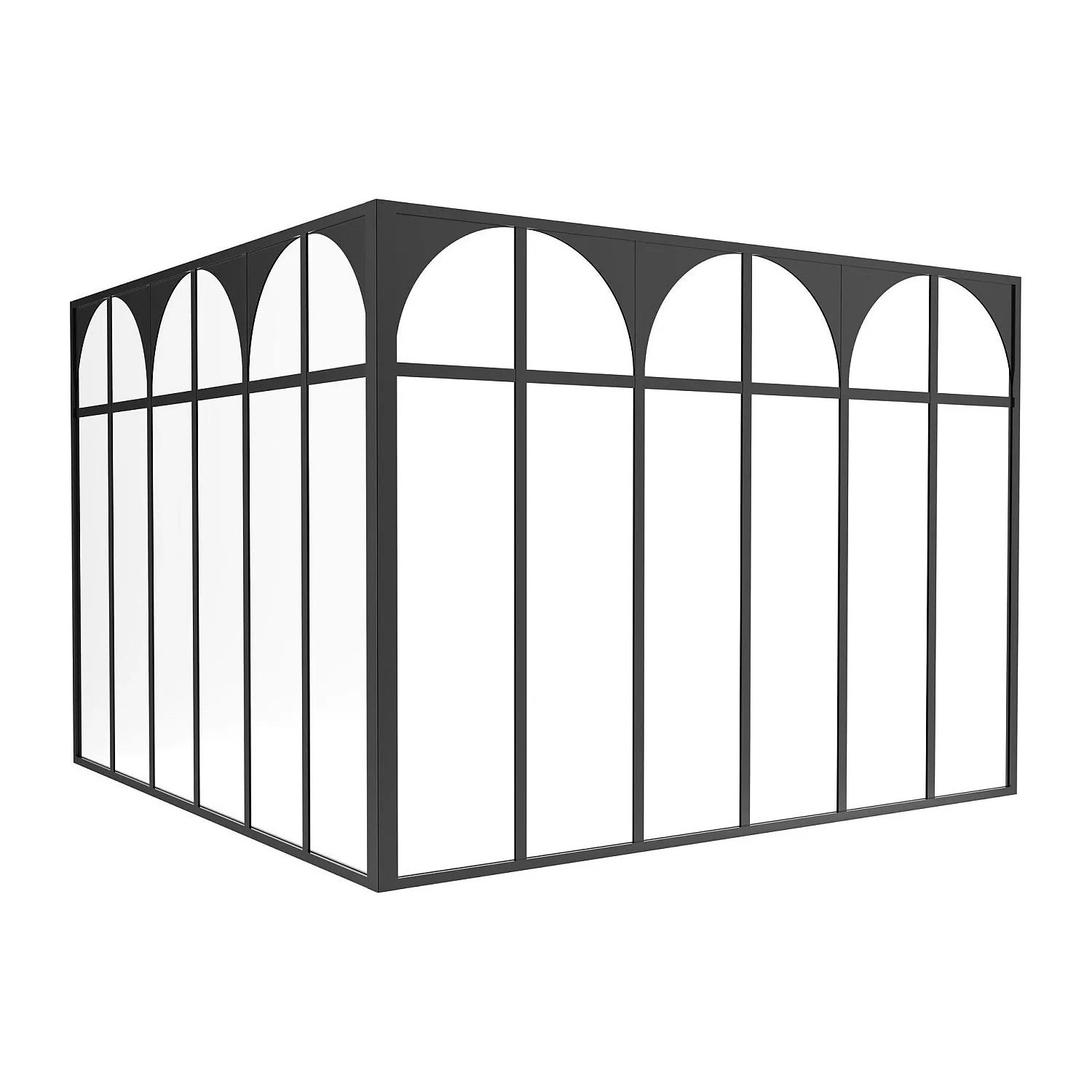 Vente-unique Glaswand Arcadea Schwarz 180 cm