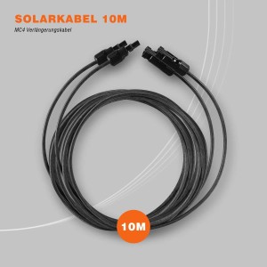 PVundSO Solarkabel-Verlängerung 2x 10m Schwarz MC4